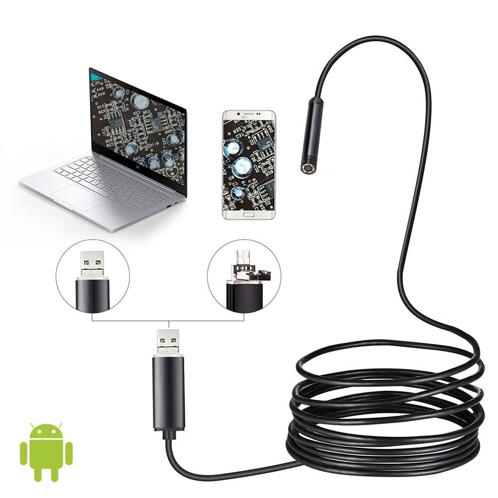Camera video Endoscop rezistenta la apa, 3.5 m, negru, USB, rezolutie HD - imagine 6